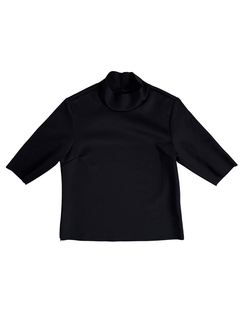 Zara Short-Sleeve Scuba Turtleneck Top - Women